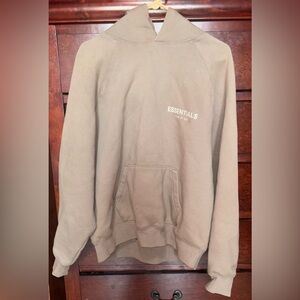 Fear Of God Taupe Essentials Pullover Fleece Hoodie